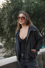 Jaqueta Bomber Estilo Over - Black Jeans