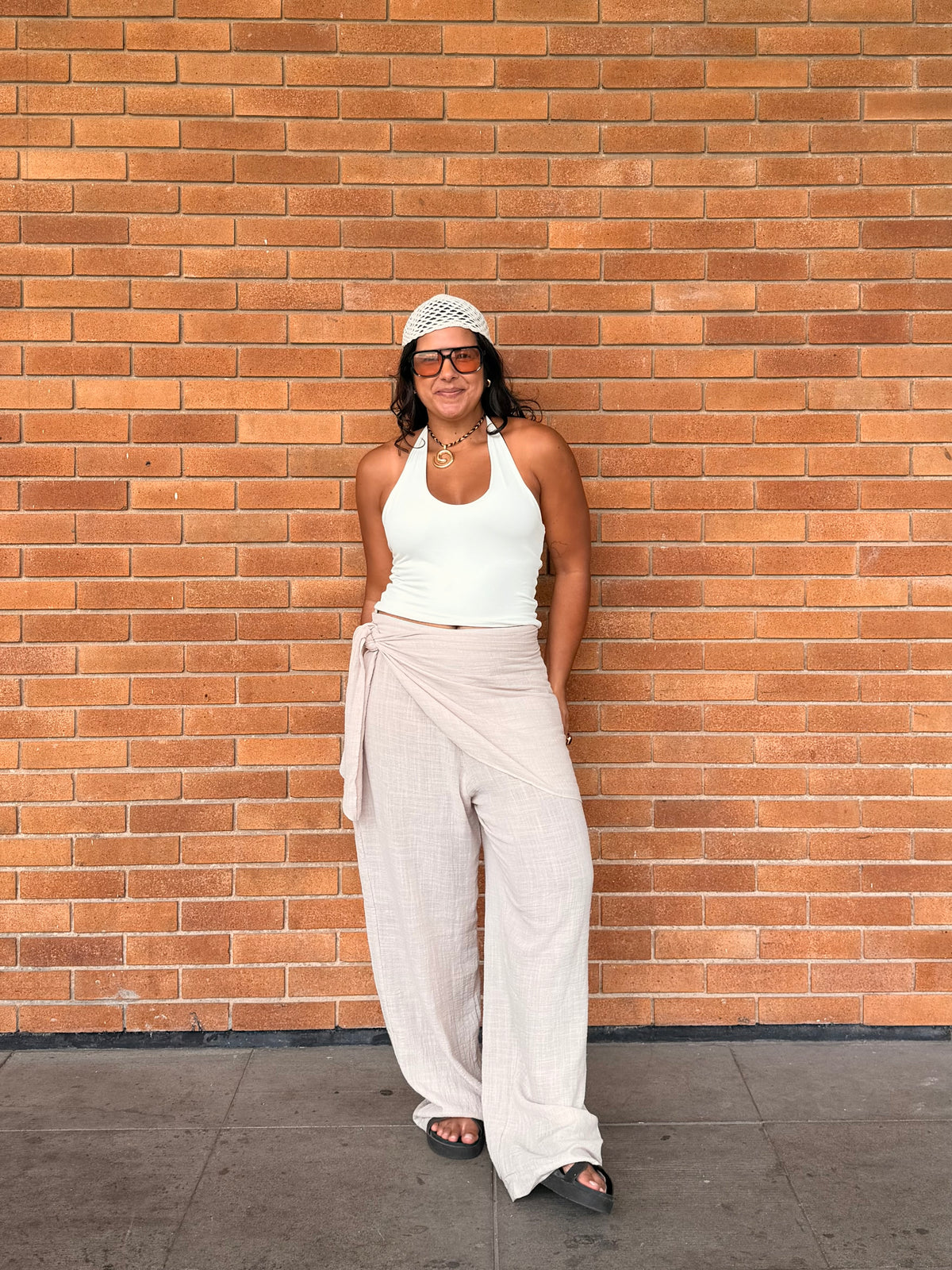 Blusa Onda Dupla Face Poliamida - Preto e Off White