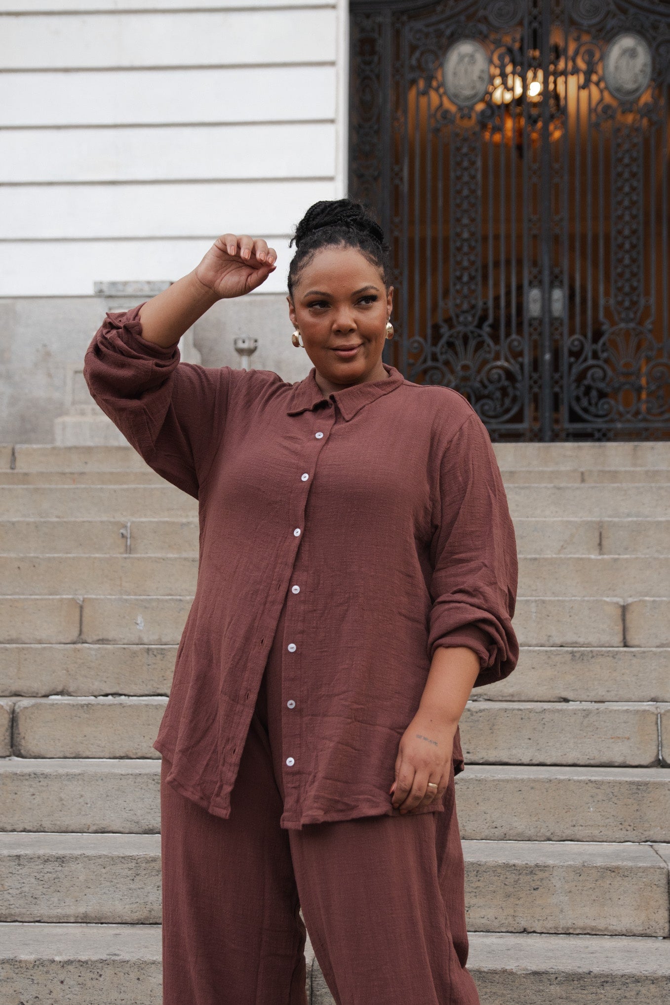 Conjunto Calça Levíssima + Camisão Levíssimo - Marrom