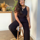 Calça Pantalona Faixa - Preta