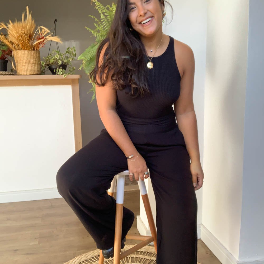 Calça Pantalona Faixa - Preta