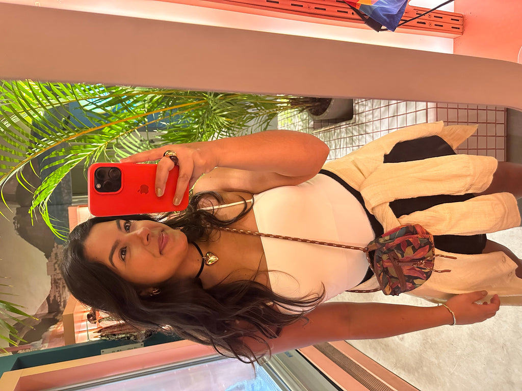 Body Poliamida Decote Quadrado - Off White