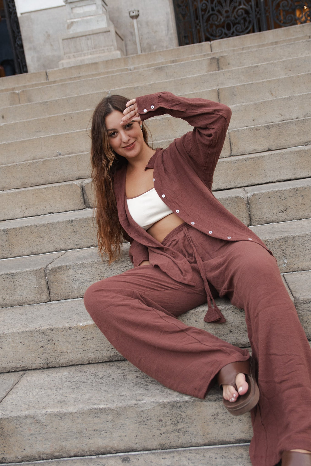 Conjunto Calça Levíssima + Camisão Levíssimo - Marrom