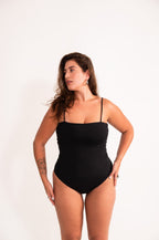 Body Poliamida Decote Quadrado - Preto