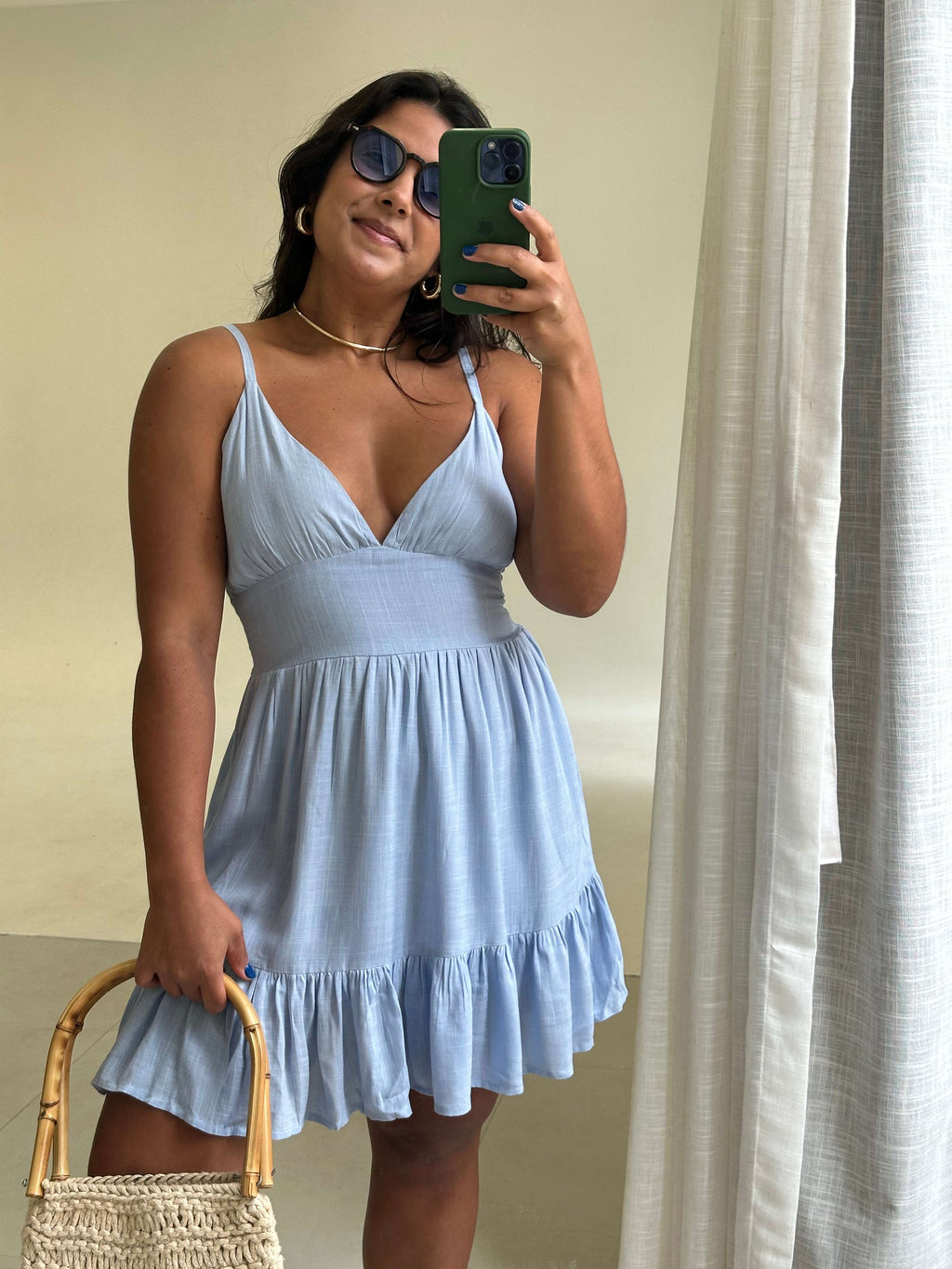 Vestido Curto Verano - Azul