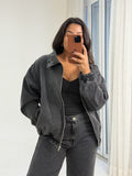 Jaqueta Bomber Estilo Over - Black Jeans