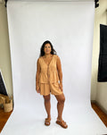 Blusa Belize Amarração - Caramelo