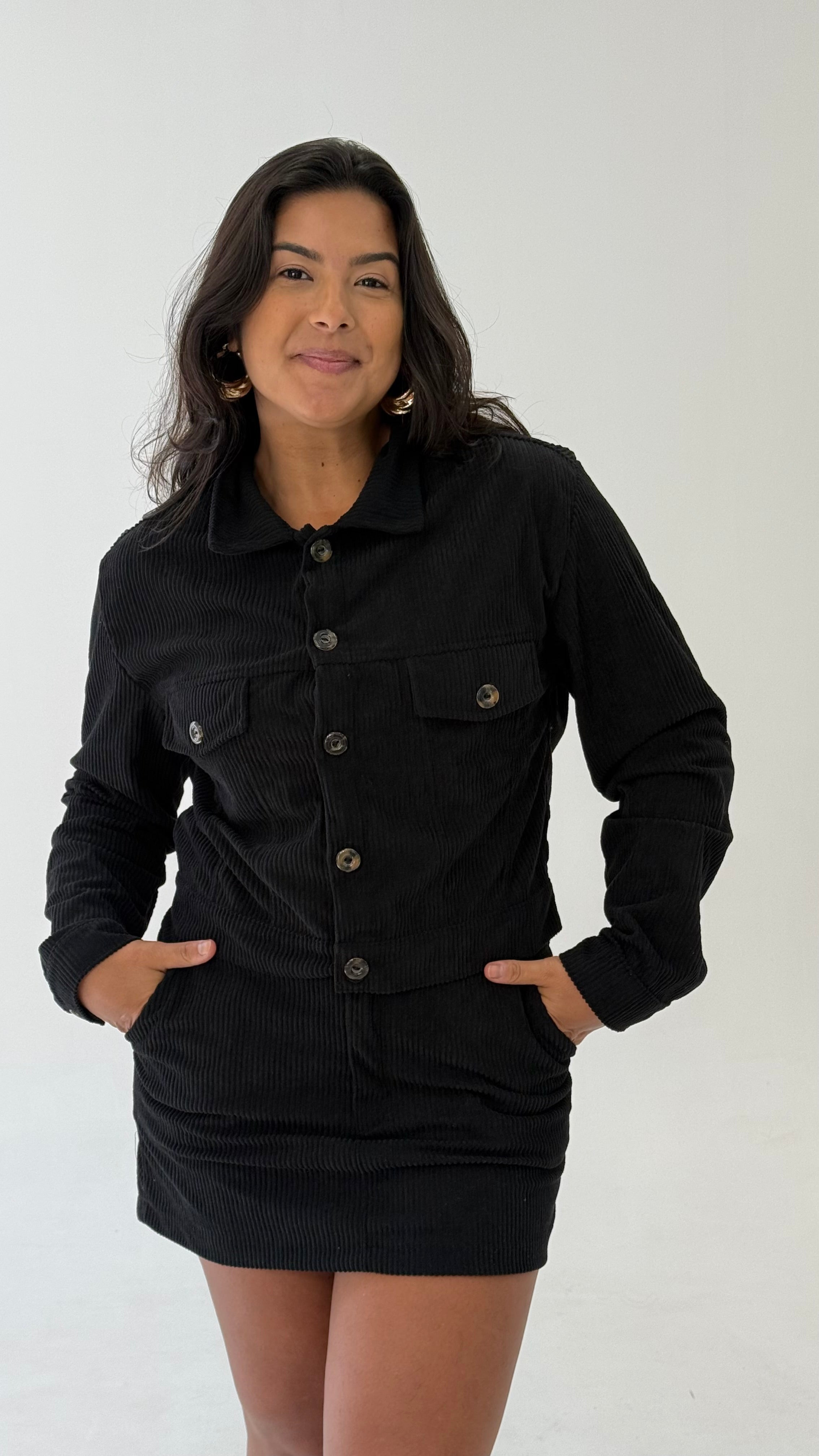 Jaqueta Cotelê - Preto