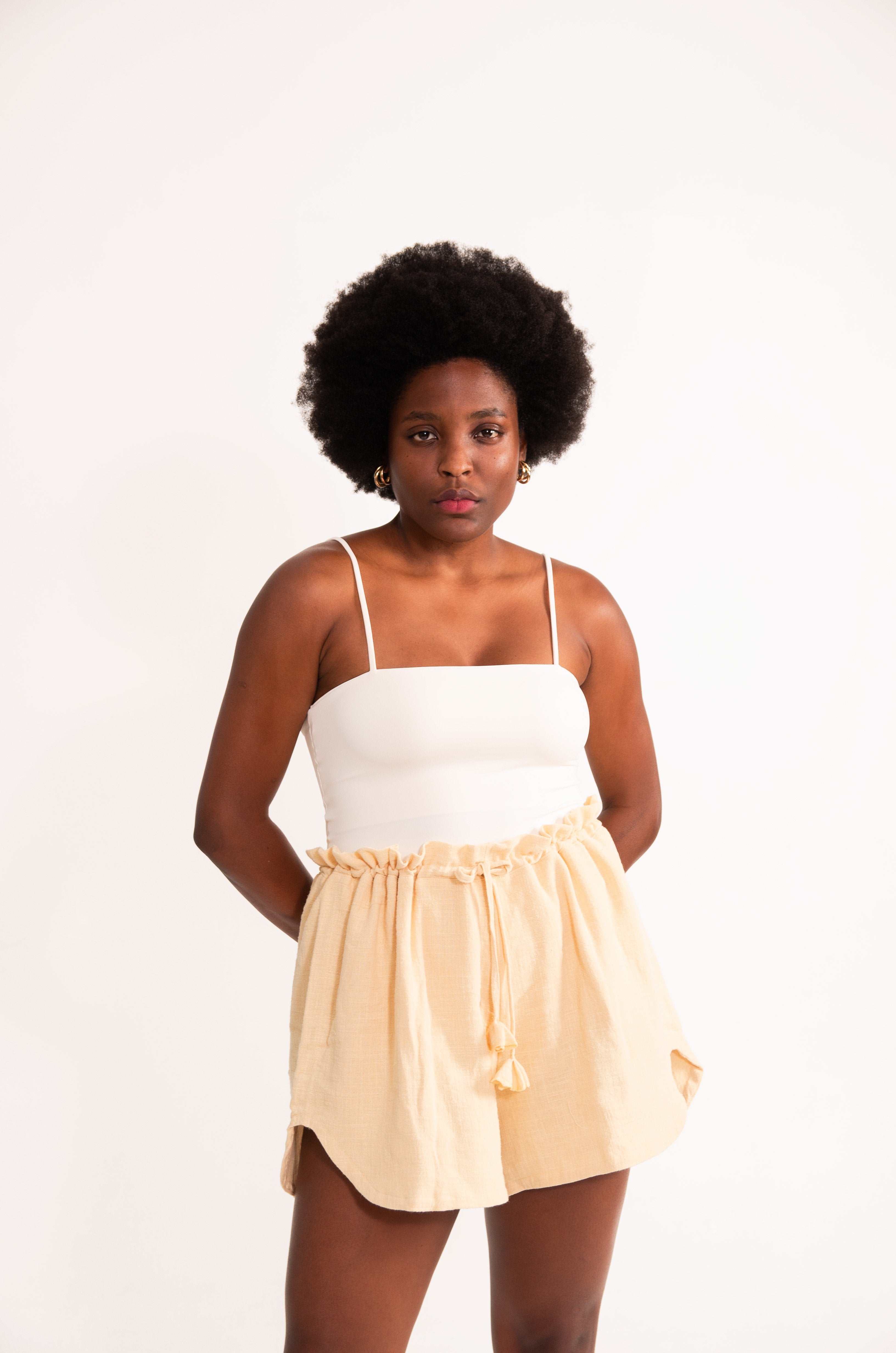 Body Poliamida Decote Quadrado - Off White