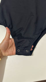 Body Poliamida Decote Quadrado - Preto