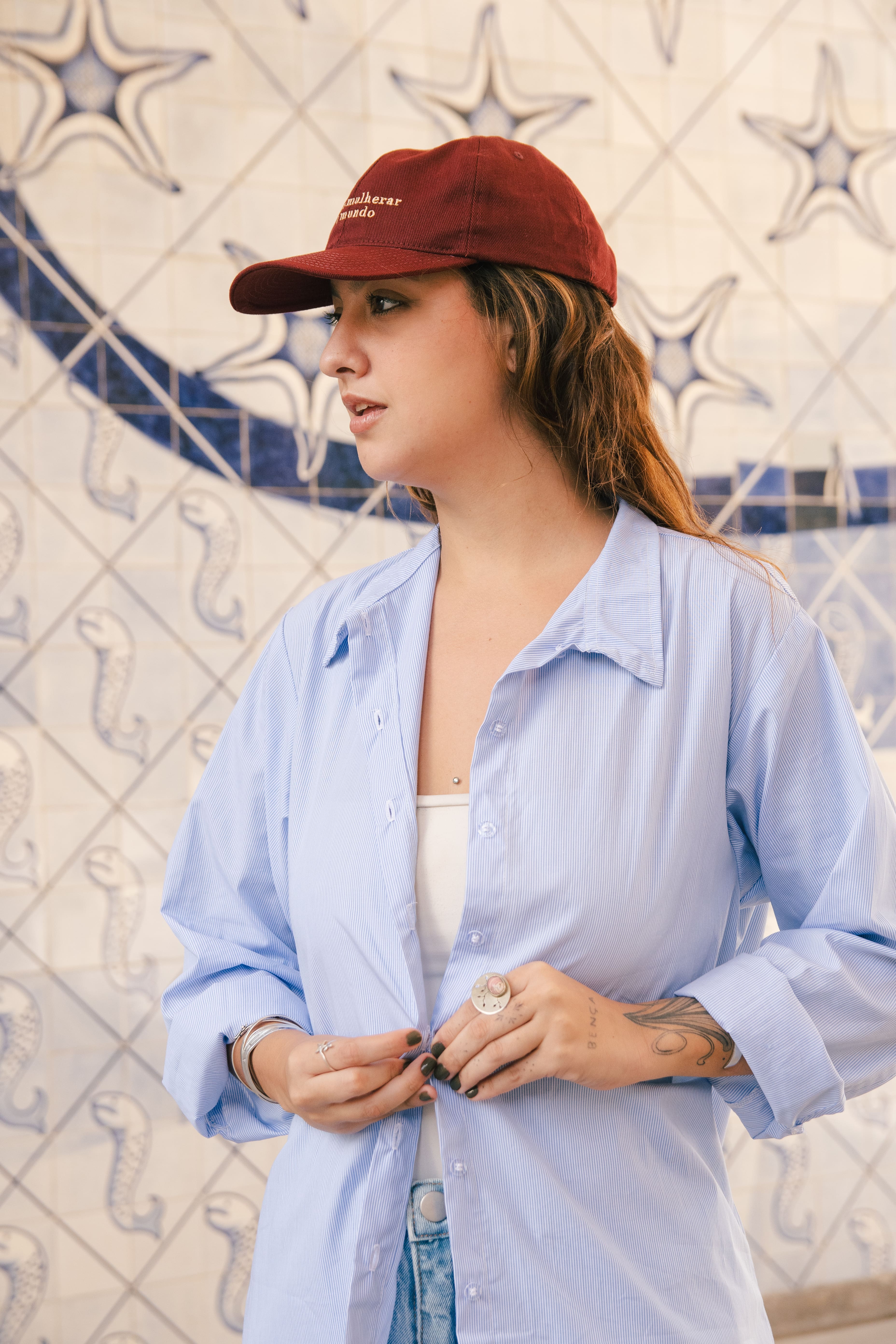 Camisão Listrado - Azul