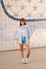 Camisão Listrado - Azul
