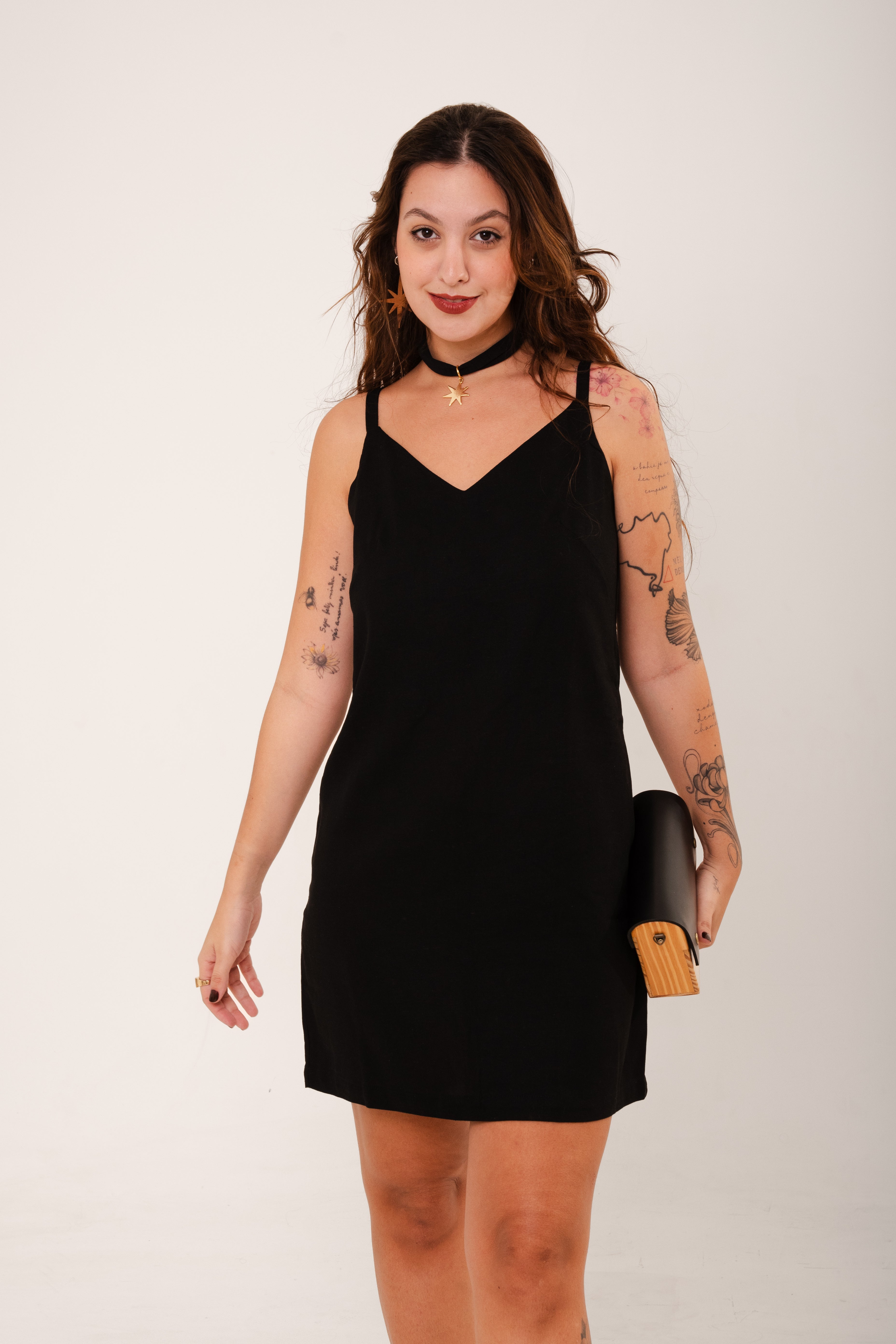 Vestido Natu Linho - Preto