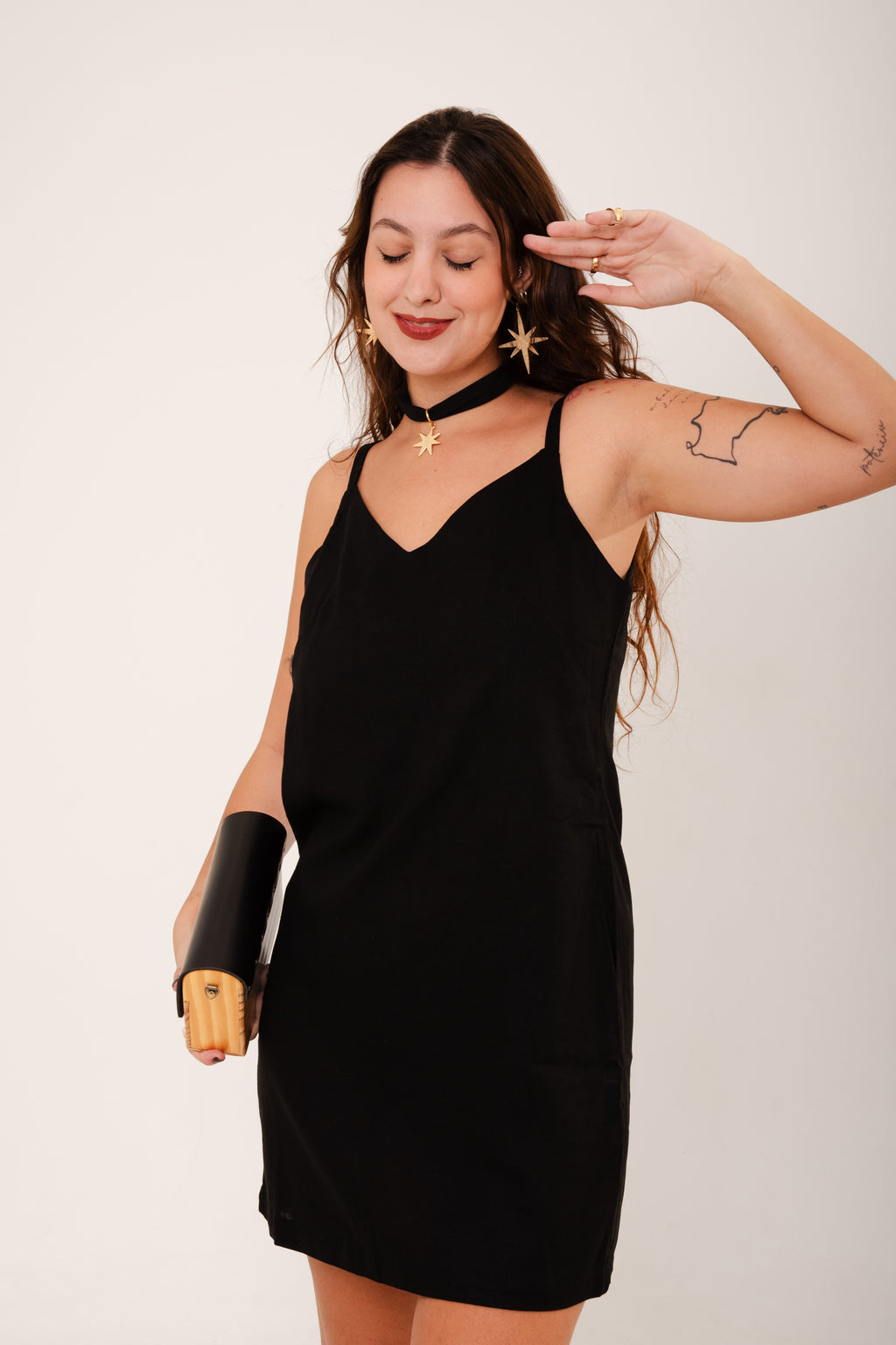 Vestido Natu Linho - Preto