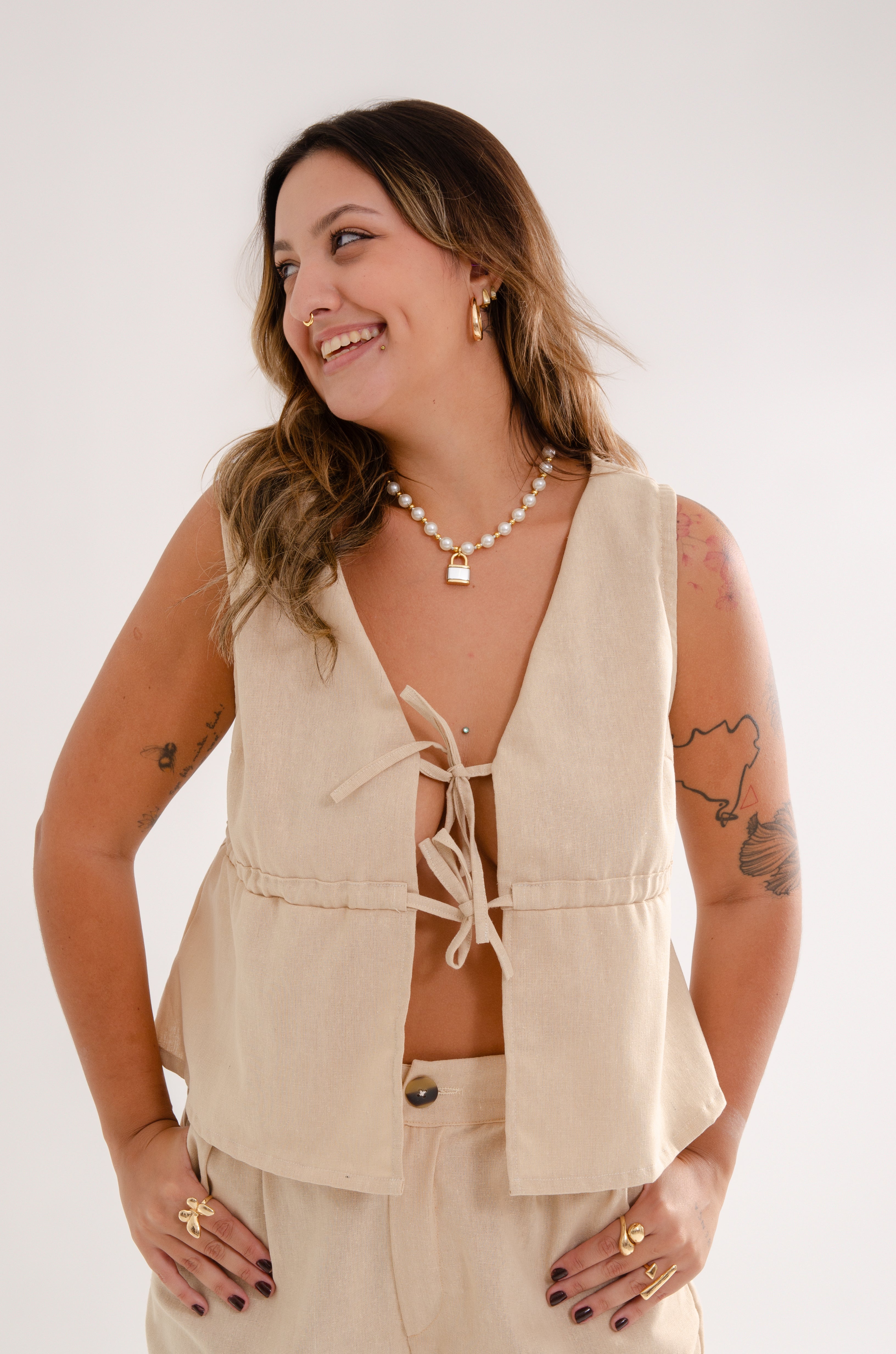 Blusa Poente - Areia