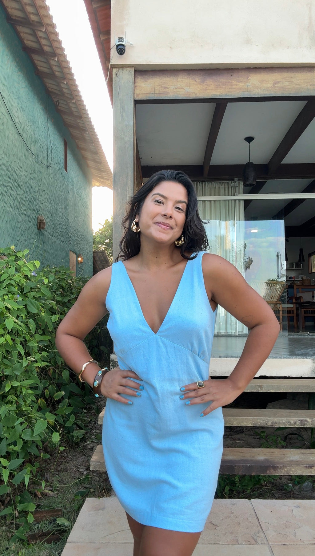 Vestido Brisa  - Azul Bebê