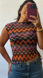 BRINDE - Blusa Tule Assimétrica