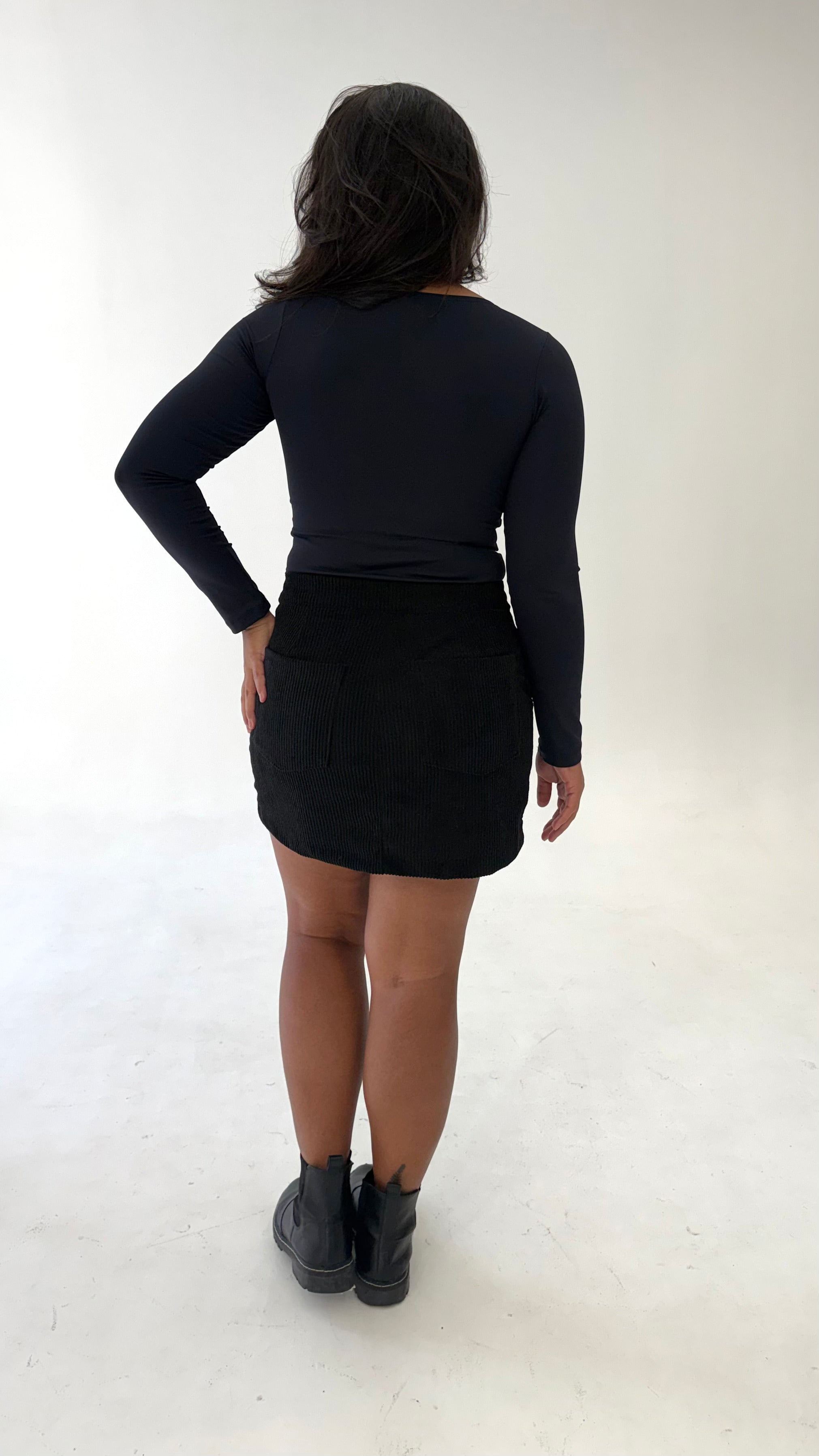 Blusa Poliamida Manga Longa - Preta