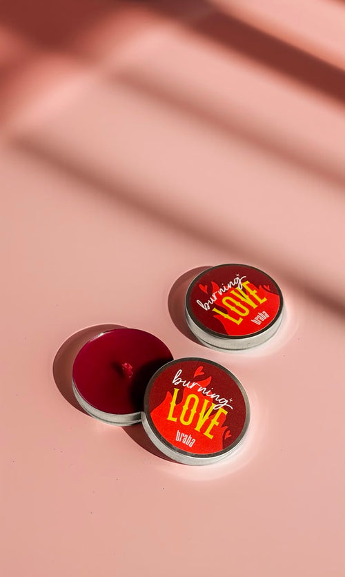 (BRINDE) Vela Burning Love 20g Braba Club