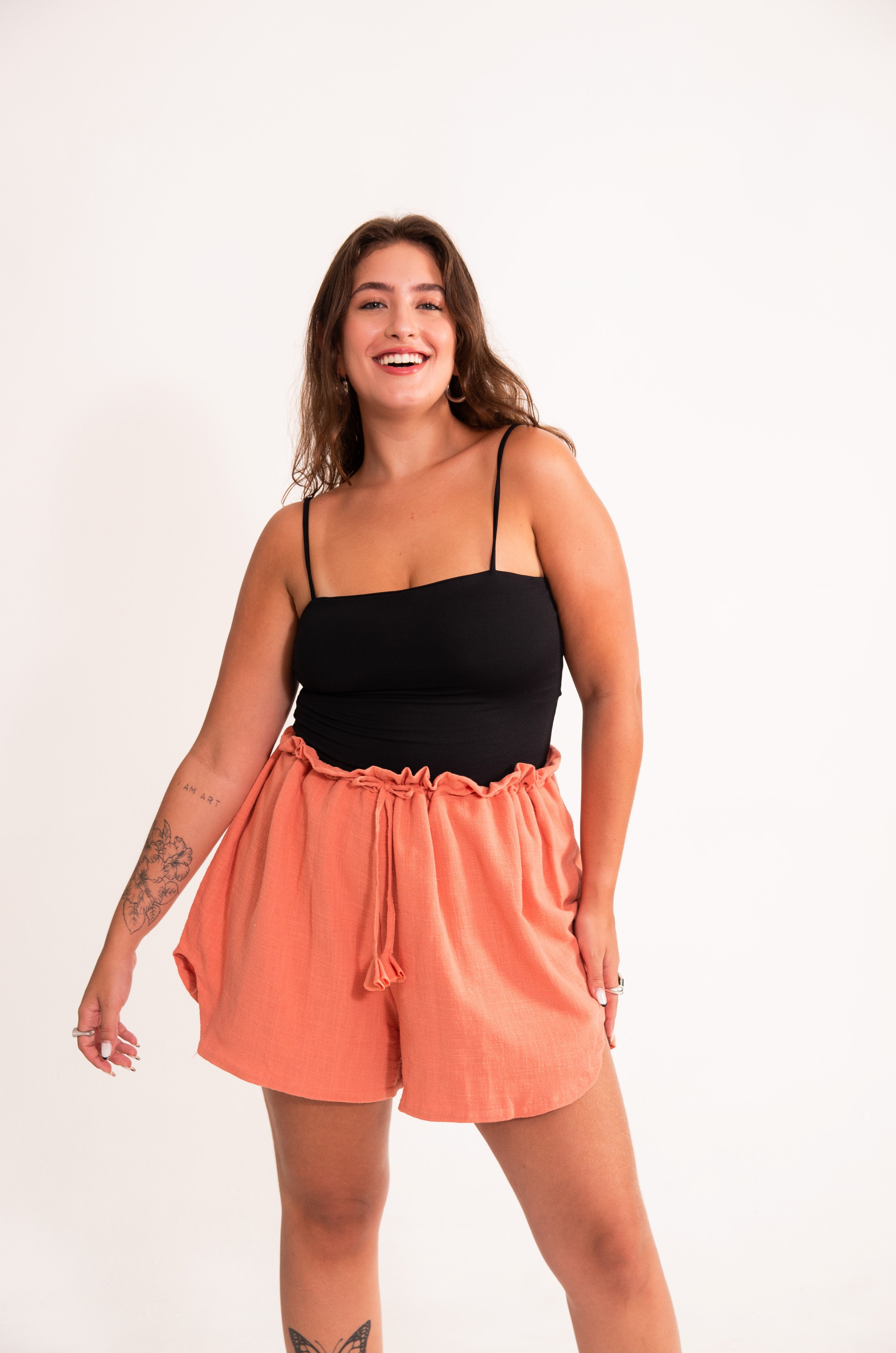 Body Poliamida Decote Quadrado - Preto