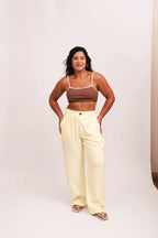 Calça Alfaiataria Essence - Amarelo Lima
