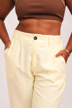 Calça Alfaiataria Essence - Amarelo Lima