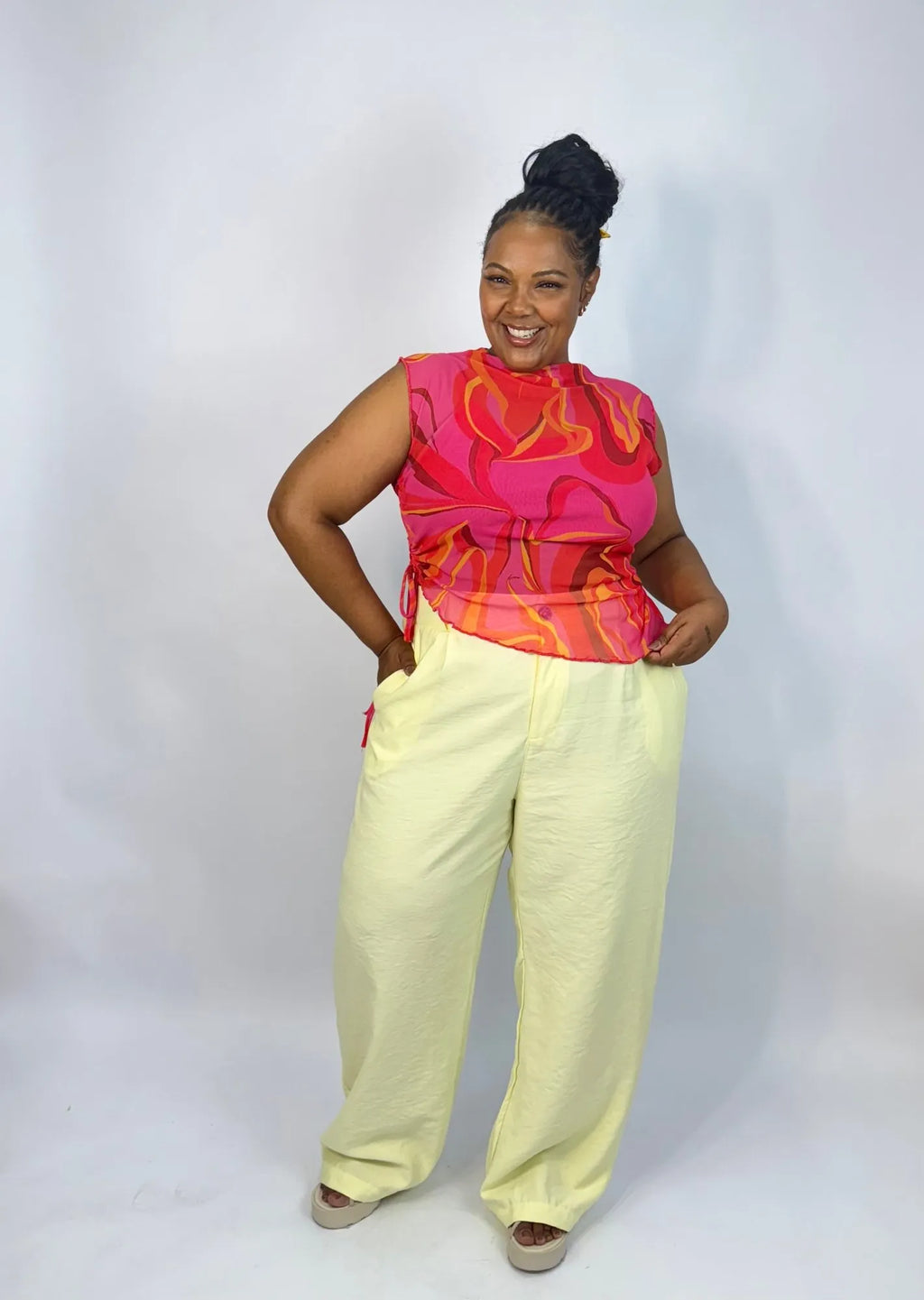Calça Alfaiataria Essence - Amarelo Lima