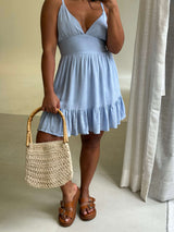 Vestido Curto Verano - Azul