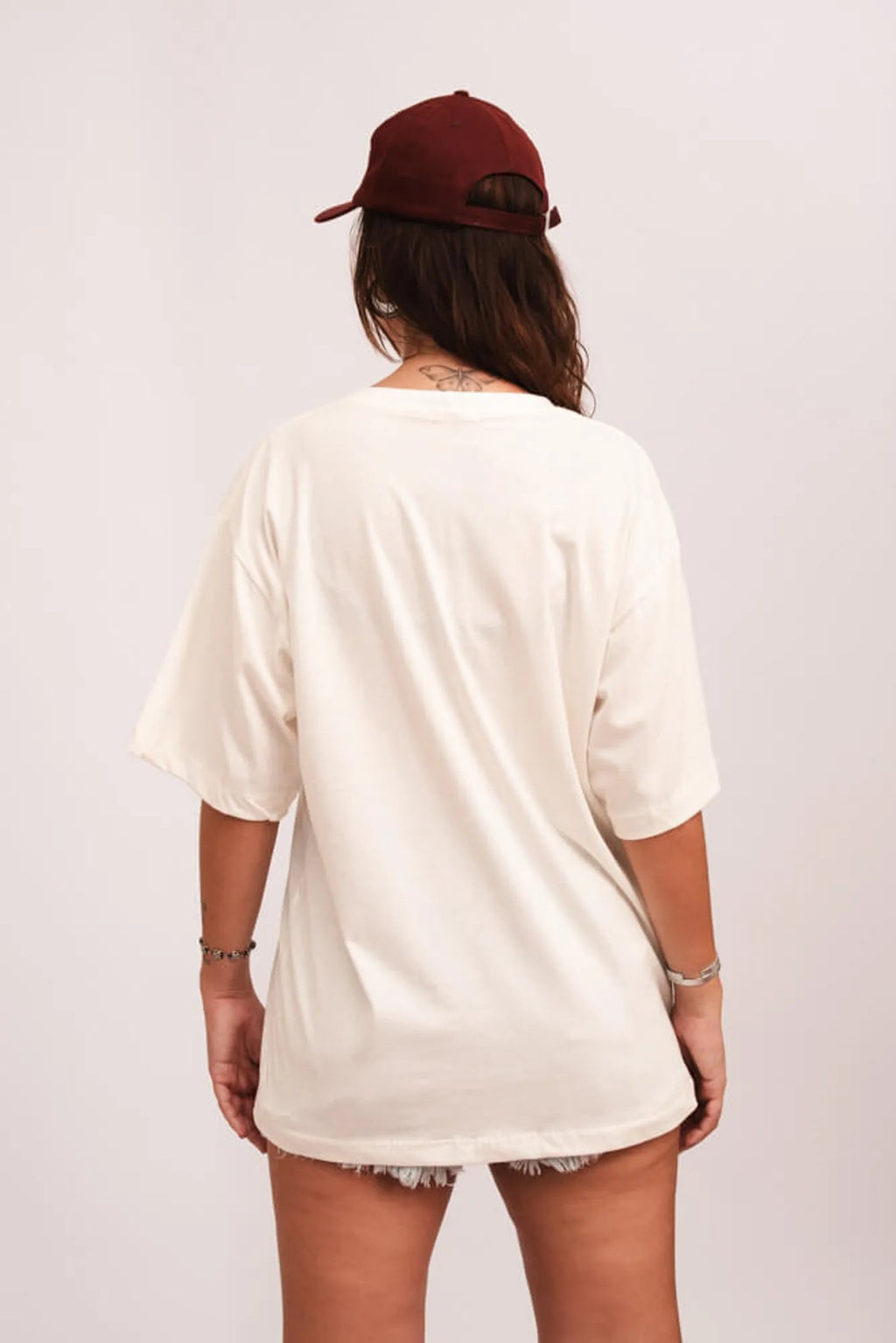 Camiseta Básica Over - Off White