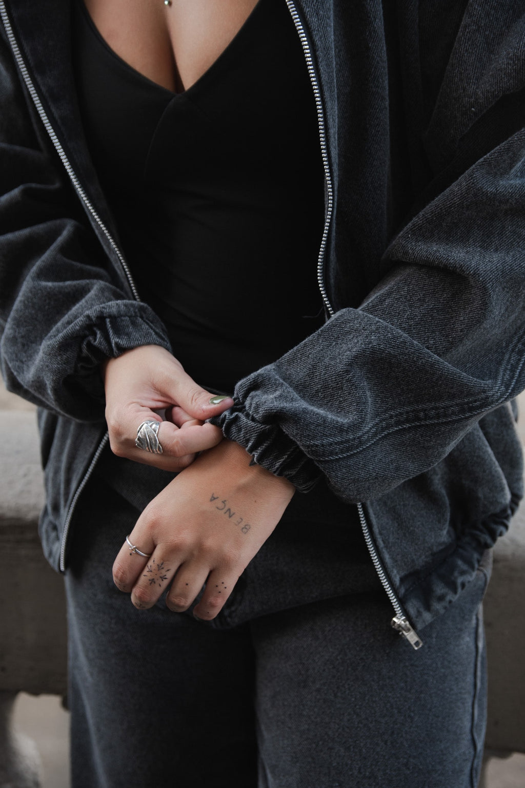 Jaqueta Bomber Estilo Over - Black Jeans