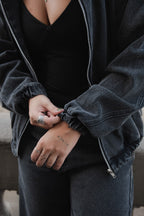 Jaqueta Bomber Estilo Over - Black Jeans
