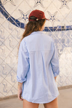 Camisão Listrado - Azul