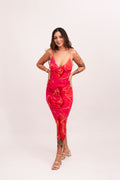 Vestido Midi Tule Coladinho - Rosa Mesclado