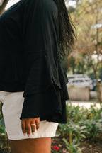 Blusa Manga Longa Cigana - Preta