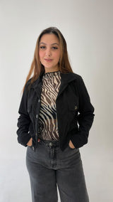 Jaqueta Cotelê - Preto