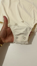 Body Poliamida Decote Quadrado - Off White