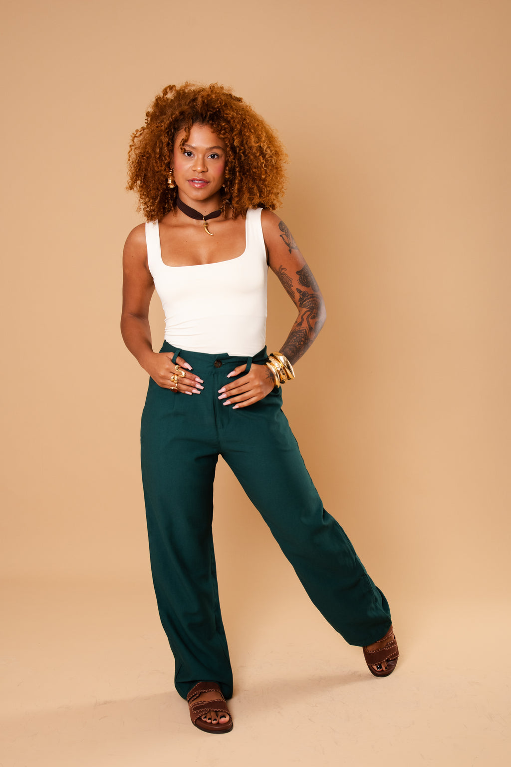 Calça Alfaiataria Essence - Verde