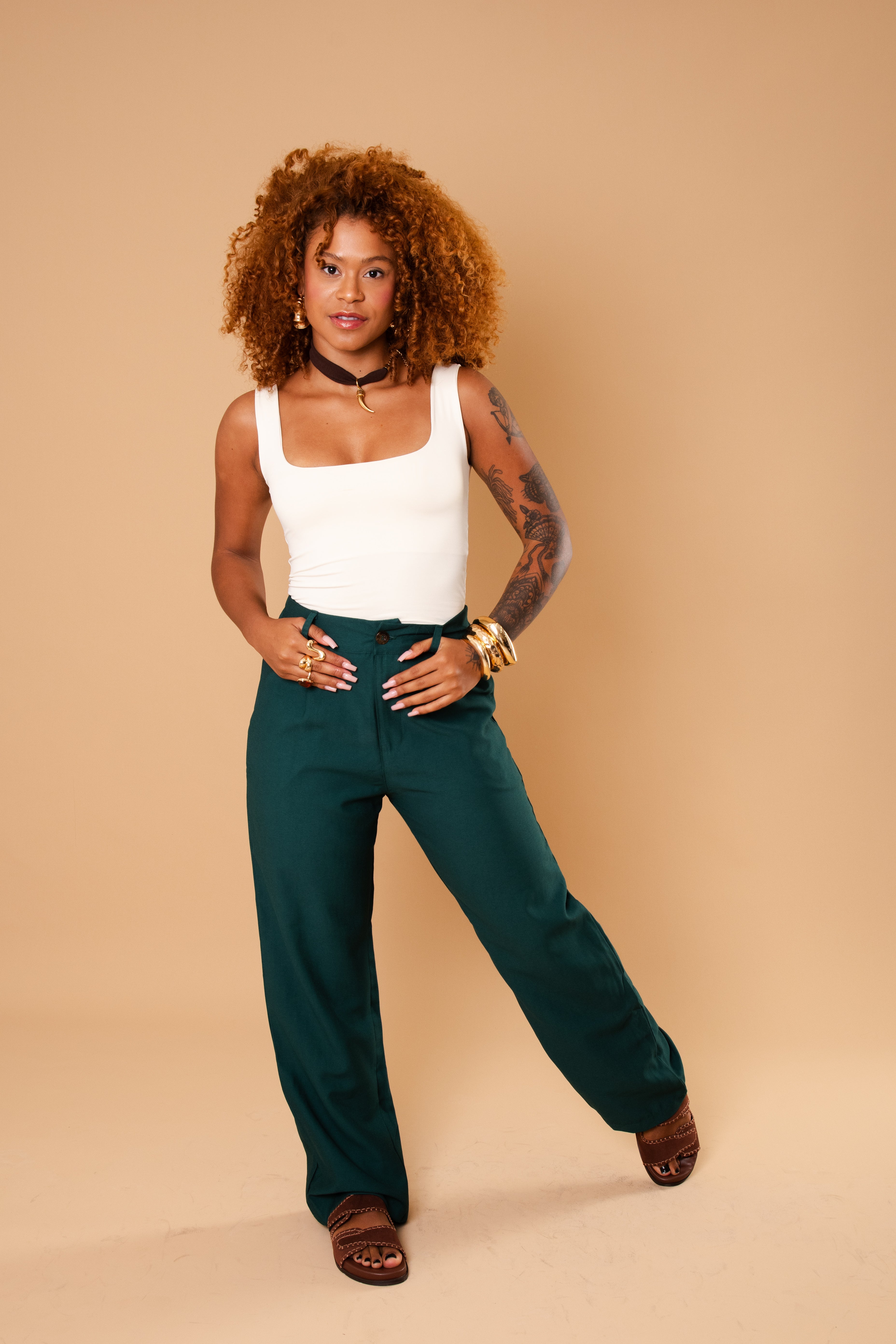 Calça Alfaiataria Essence - Verde