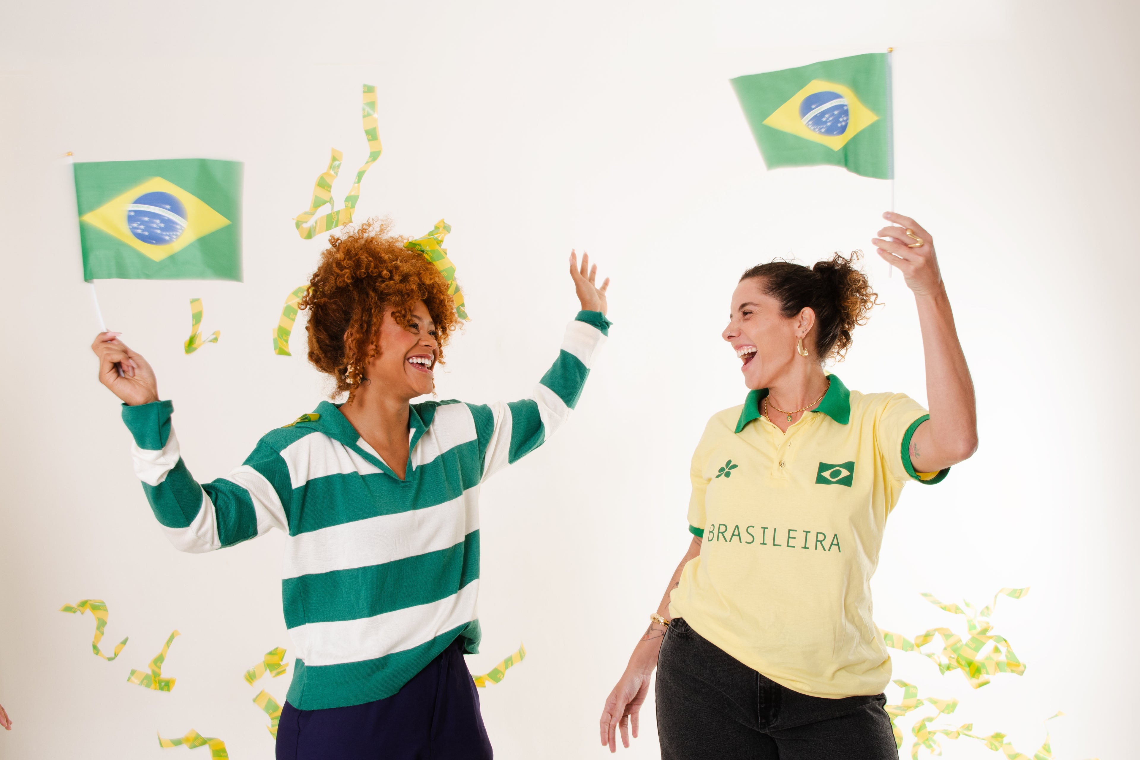 Suéter Tricot Listrado  - Verde e Off White