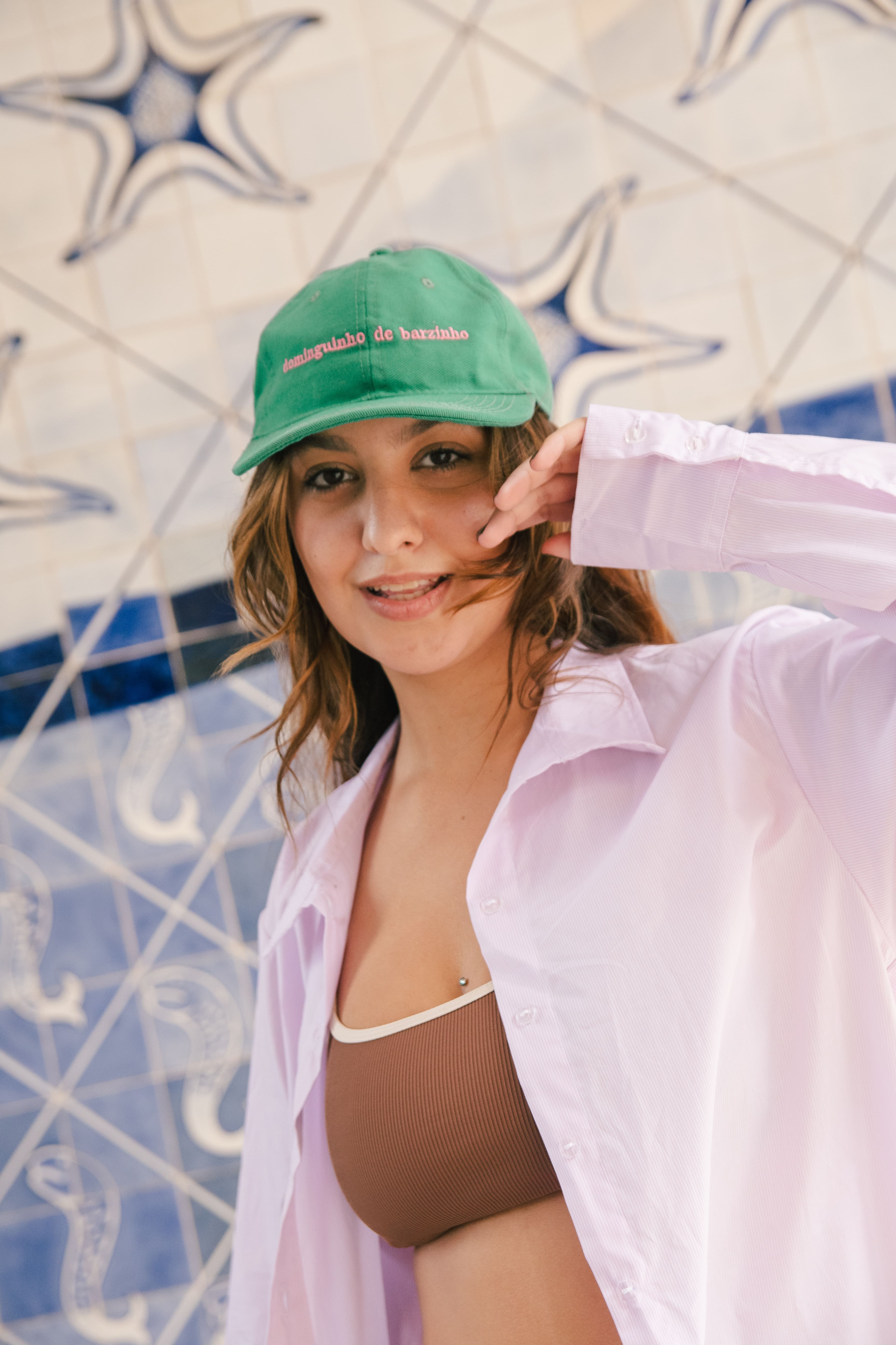 Camisão Listrado - Rosa