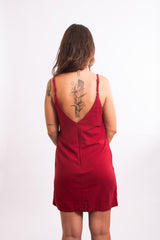 Vestido Natu Linho - Vinho
