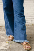 Calça Pantalona Jeans - Lavagem Blue