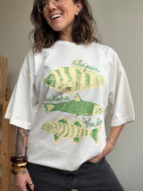 Camiseta over Peixes - Verde