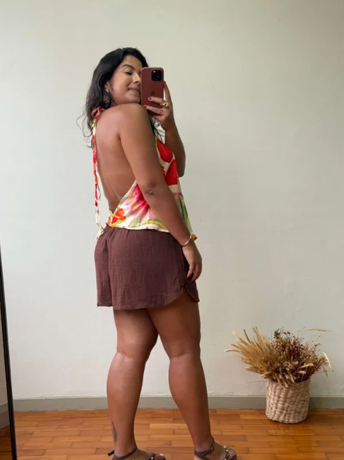 Blusa lenço Tropicana