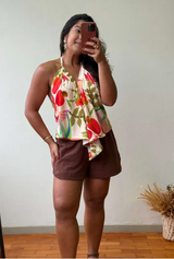 Blusa lenço Tropicana