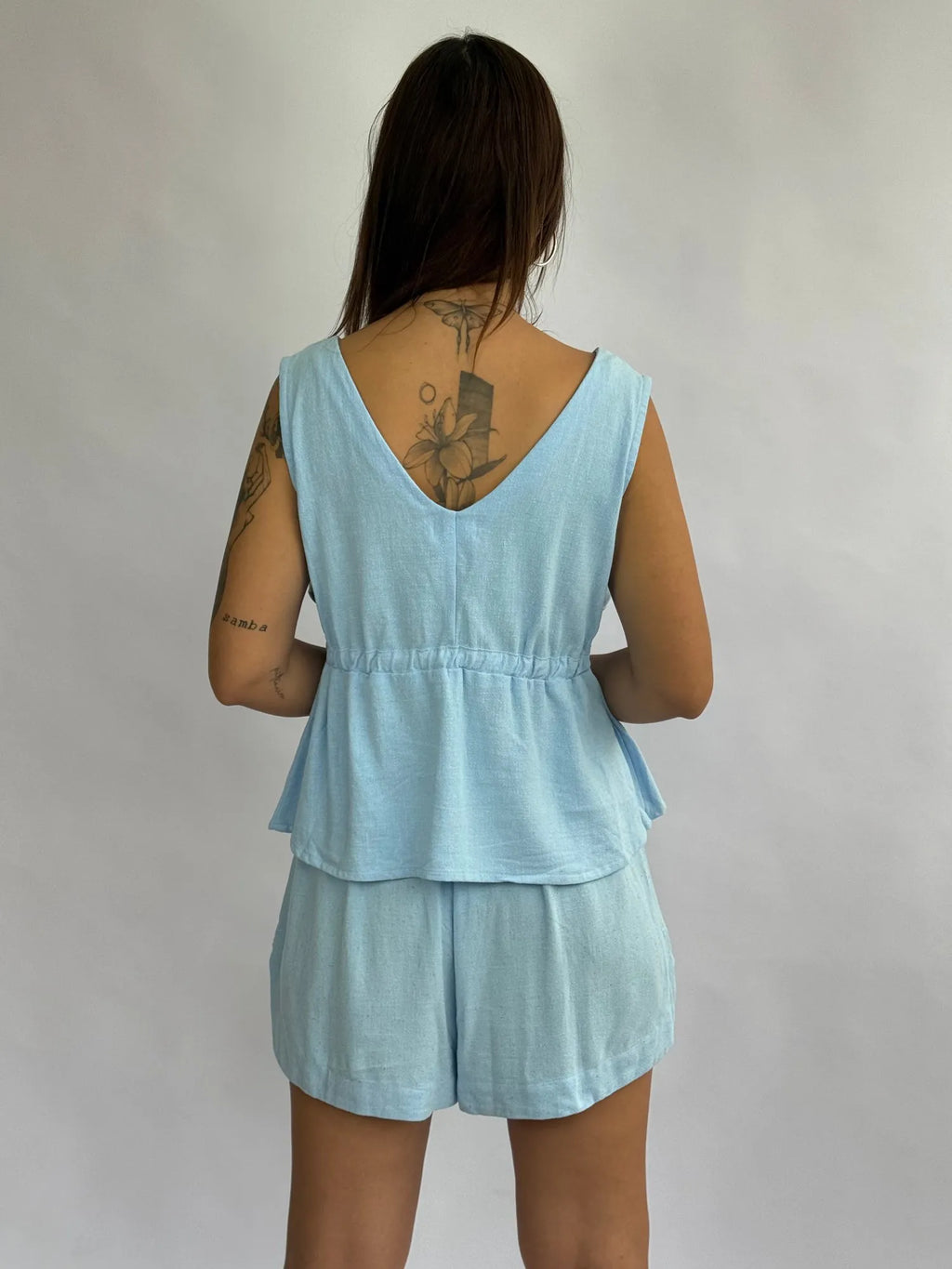 Blusa Belize Amarração - Azul Claro