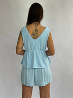 Blusa Belize Amarração - Azul Claro