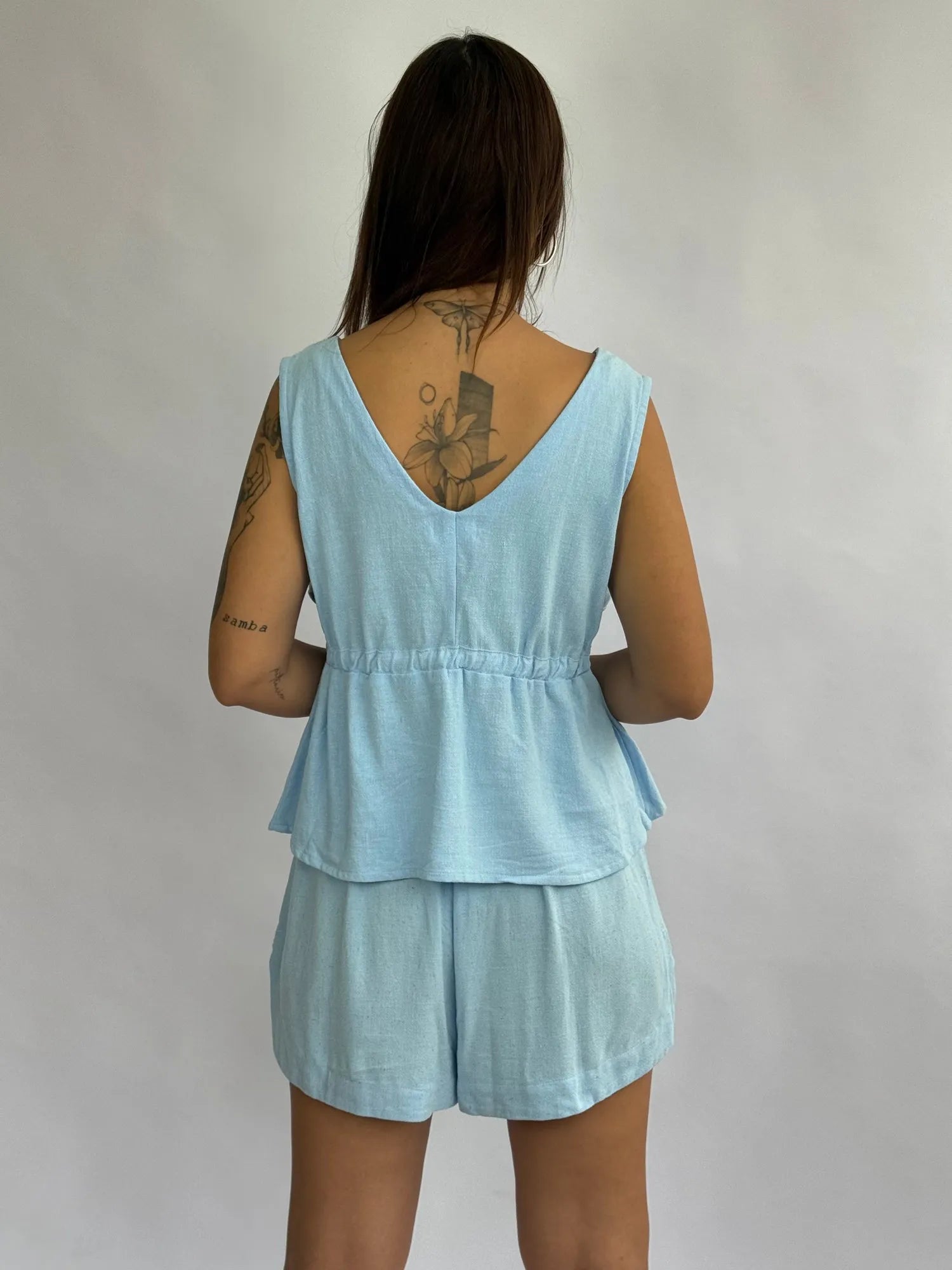 Blusa Belize Amarração - Azul Claro